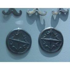 Bronze solar cross with curled arms